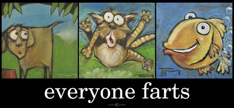 Framed Everyone Farts Poster Print