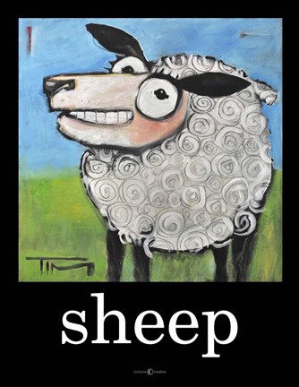 Framed Sheep Poster Print
