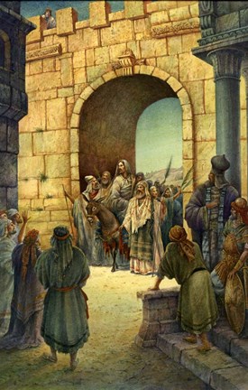 Framed Jesus Enters Jerusalem Print