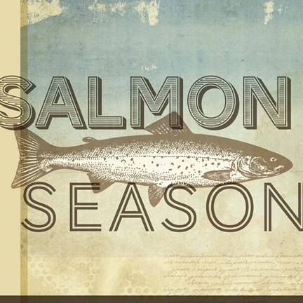 Framed Salmon Season Print