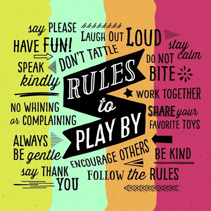 Framed Rules To Play By Print