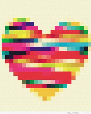 Framed Rainbow Heart Print