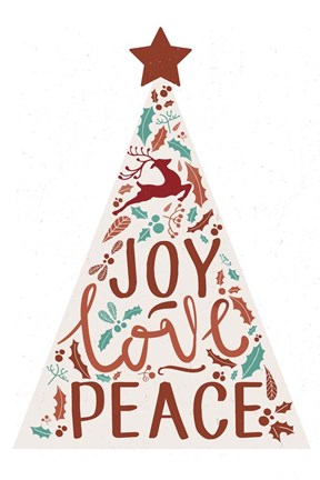 Framed Joy Love Peace Print