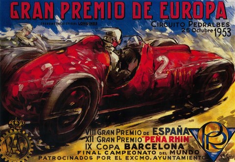 Framed Gran Premio de Europa Print