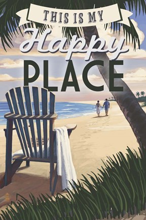 Framed Happy Place Print