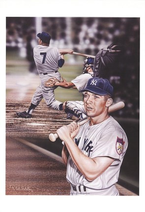 Framed Mickey Mantle The Mick. Print