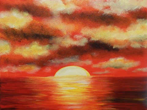 Framed Sunny Ocean Print