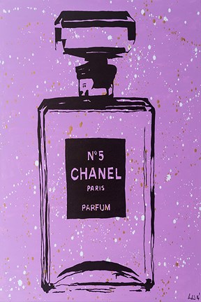 Framed Purple Chanel No5 Pop Art Print