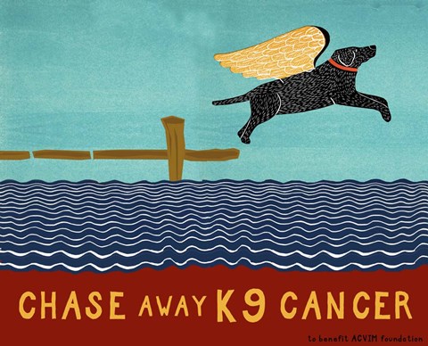 Framed Chase Away K9 Cancer Print