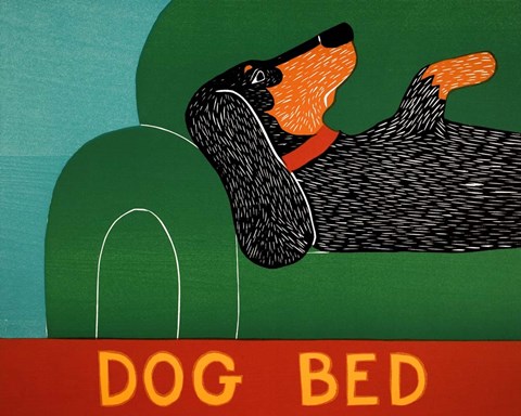 Framed Dog Bed Dachshund Print