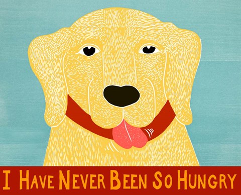 Framed I Have Never Been So Hungry Yel Banner Print