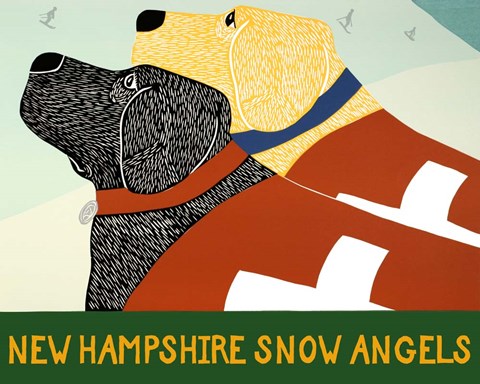 Framed New Hampshire Snow Angels Print