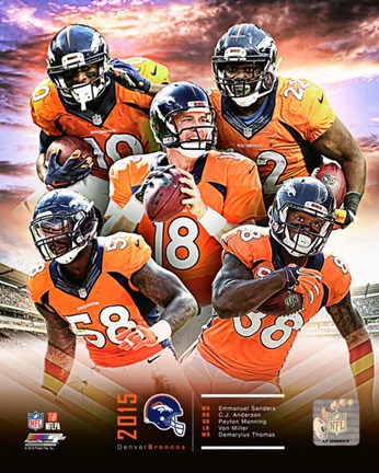 Framed Denver Broncos 2015 Team Composite Print