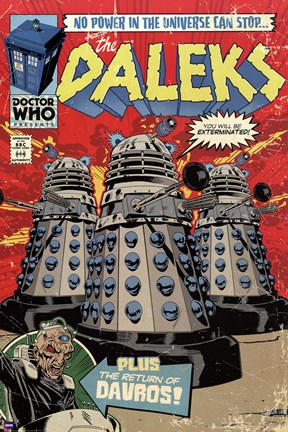 Framed Doctor Who - Daleks Comic Cover Print