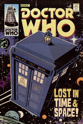 Framed Doctor Who - Tardis Comic - Lost In Time And Space Print