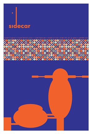Framed Sidecar Recipe Print