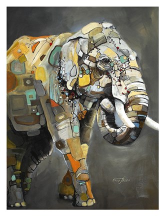 Framed Asian Elephant Print