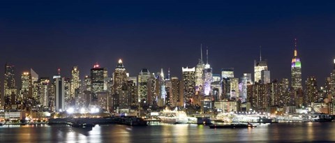 Framed Hudson River at Dusk, Manhattan, New York City Print