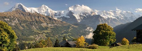 Framed Lauterbrunnen Valley with Mt Eiger, Switzerland Print