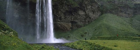 Framed Waterfall in a Forest, Iceland Print