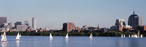 Framed Charles River Skyline, Boston, MA Print