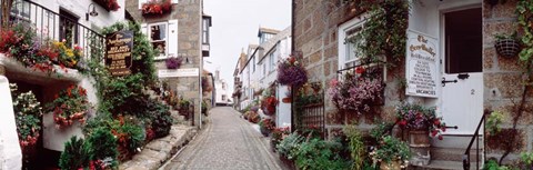 Framed Saint Ives Street Scene, Cornwall, England Print