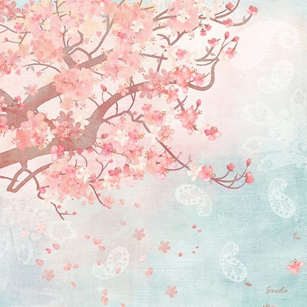 Framed Sweet Cherry Blossoms III Print