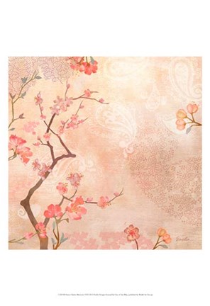 Framed Sweet Cherry Blossoms VI Print