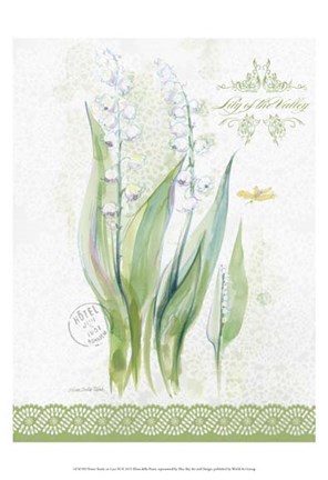 Framed Flower Study on Lace IX Print