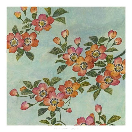 Framed Eastern Blossoms II Print