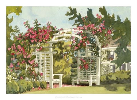 Framed Aquarelle Garden VIII Print