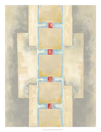 Framed Squares in Line II Print