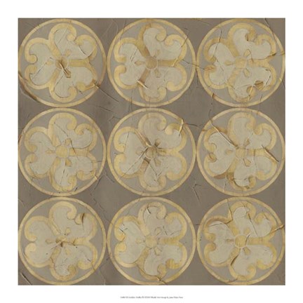 Framed Golden Trellis IX Print