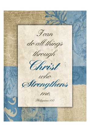 Framed Christ Strength Print