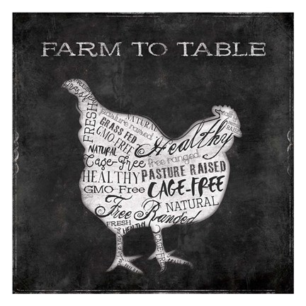Framed Farm To Chicken Print