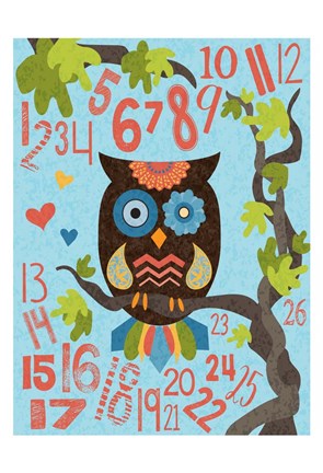 Framed Owl Set Numlet 2 Print