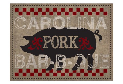 Framed Carolina Pork BBQ Print