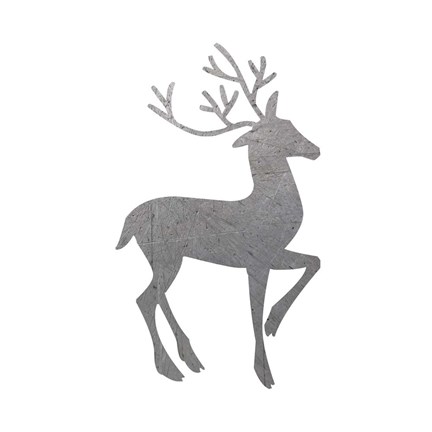 Framed Silver Deer 1 Print