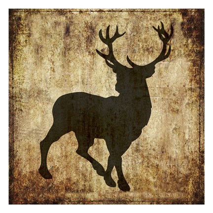 Framed Barbwire Deer Print