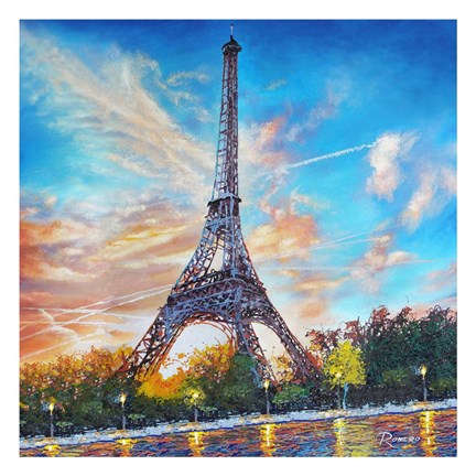 Framed Paris Single Canvas Print