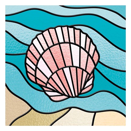 Seashell Stained Glass Fine Art Print by Marcus Prime at FulcrumGallery.com