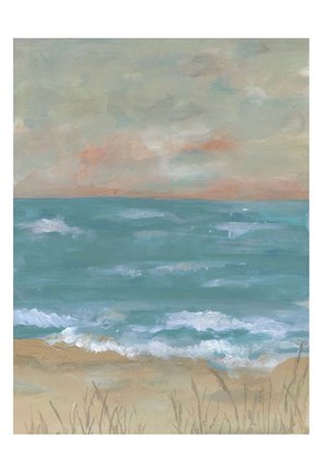 Framed Beach Overcast Print