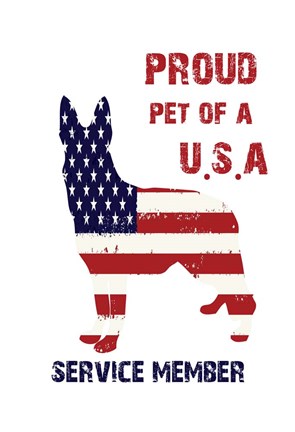 Framed Patriotic Pet Print