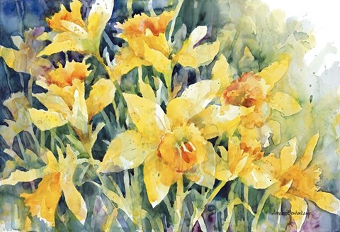Framed Daffodil Party Print