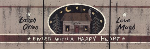 Framed Happy Cabin Print