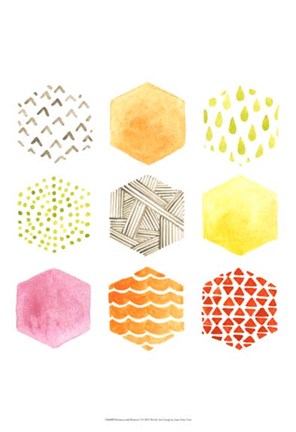 Framed Honeycomb Patterns I Print