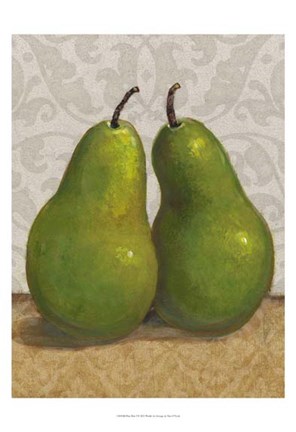 Framed Pear Duo I Print