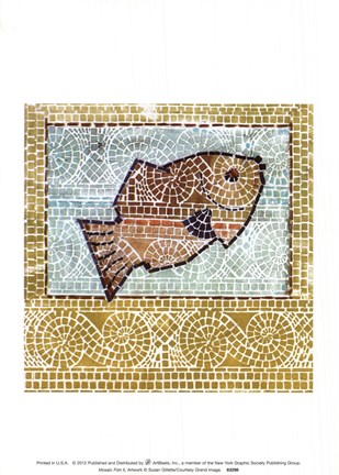 Framed Mosaic Fish II Print