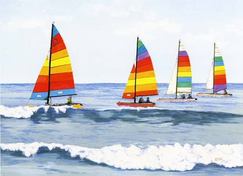 Framed Sail Colors Print