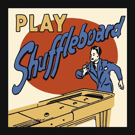 Framed Play Shuffleboard Print
